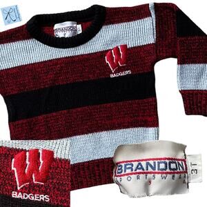 Brandon Sportswear USA Wisconsin Badgers Sweater Kids Sz 3T